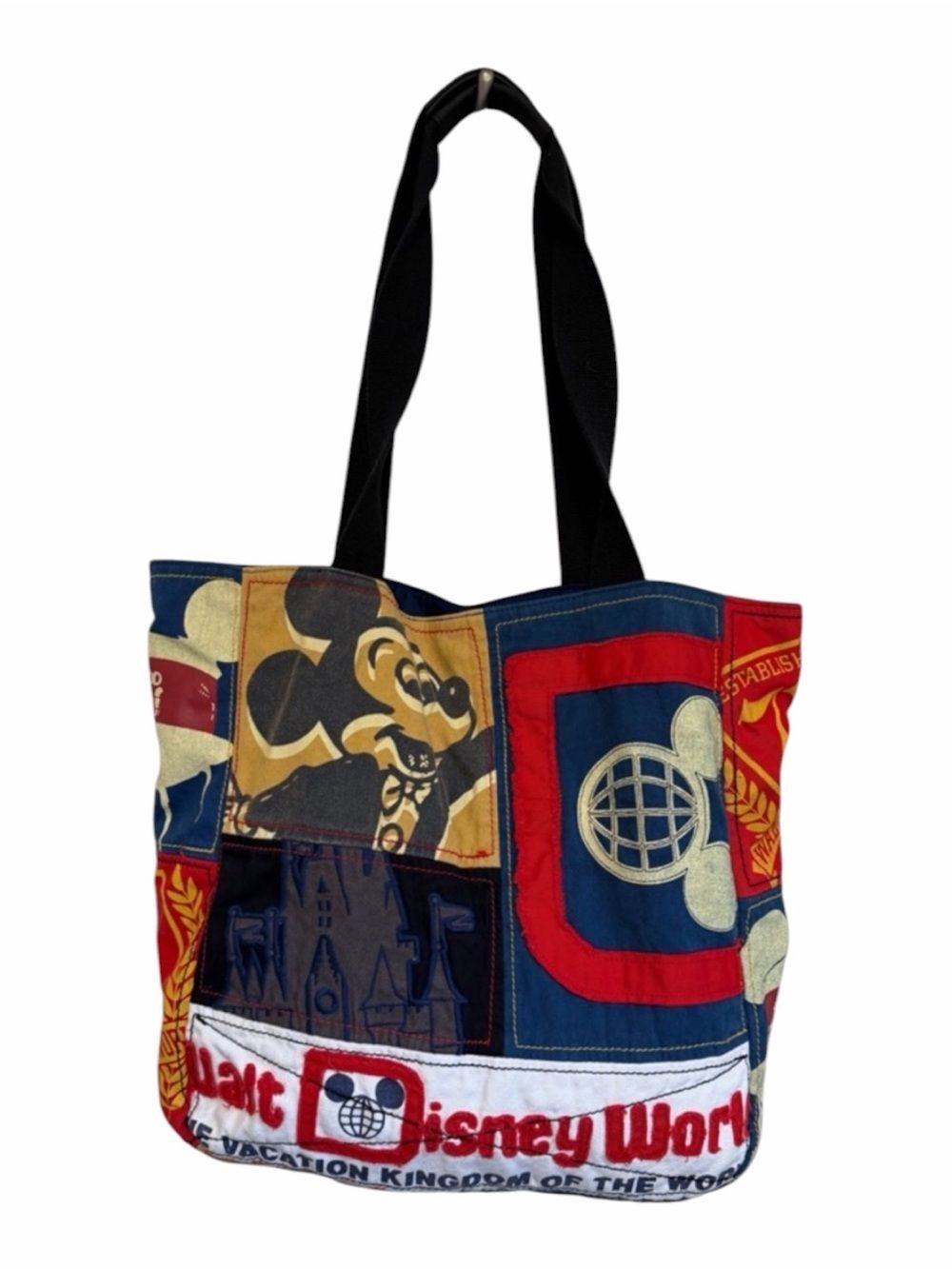 Walt Disney World Parks The Vacation Kingdom of the World  Patchwork Tote Bag